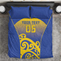 Custom James Cook High School Bedding Set Maori Koru Pattern