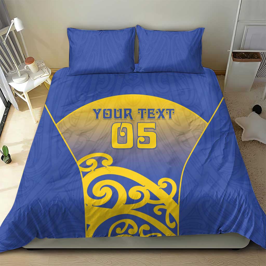 Custom James Cook High School Bedding Set Maori Koru Pattern
