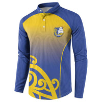 Custom James Cook High School Button Sweatshirt Maori Koru Pattern