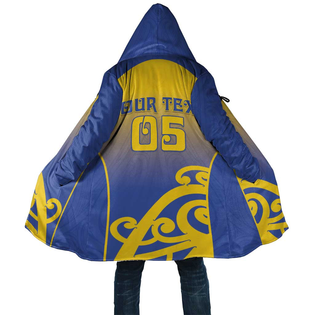 Custom James Cook High School Cloak Maori Koru Pattern LT05 Unisex Blue - Polynesian Pride