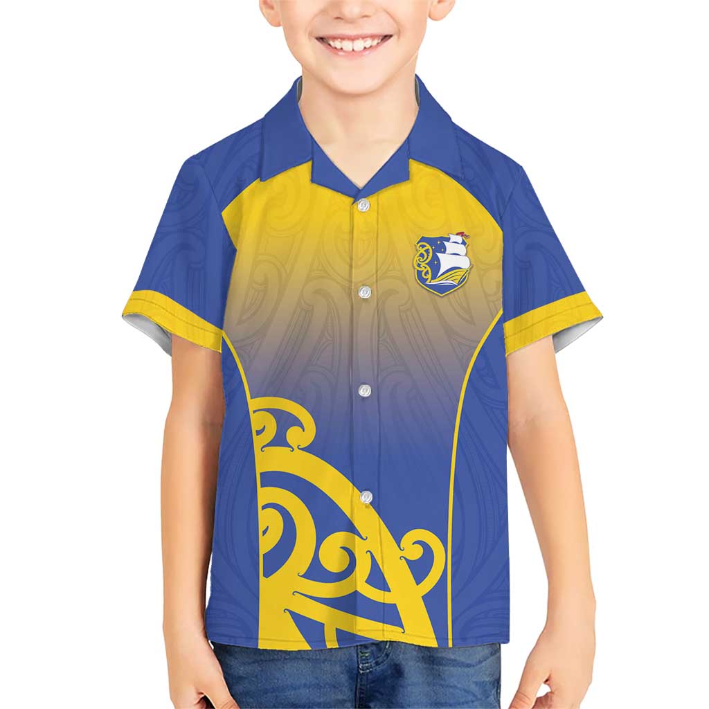 Custom James Cook High School Family Matching Long Sleeve Bodycon Dress and Hawaiian Shirt Maori Koru Pattern