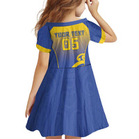 Custom James Cook High School Family Matching Off Shoulder Short Dress and Hawaiian Shirt Maori Koru Pattern
