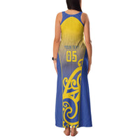 Custom James Cook High School Family Matching Tank Maxi Dress and Hawaiian Shirt Maori Koru Pattern