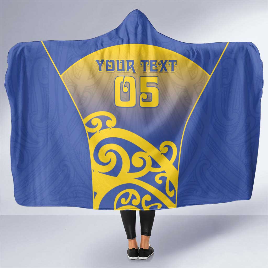 Custom James Cook High School Hooded Blanket Maori Koru Pattern LT05 One Size Blue - Polynesian Pride