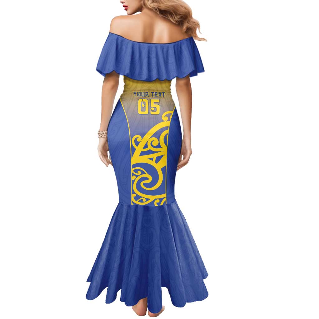 Custom James Cook High School Mermaid Dress Maori Koru Pattern