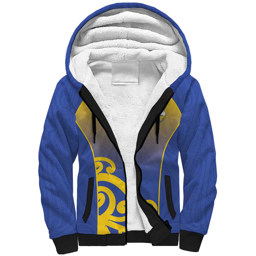 Custom James Cook High School Sherpa Hoodie Maori Koru Pattern