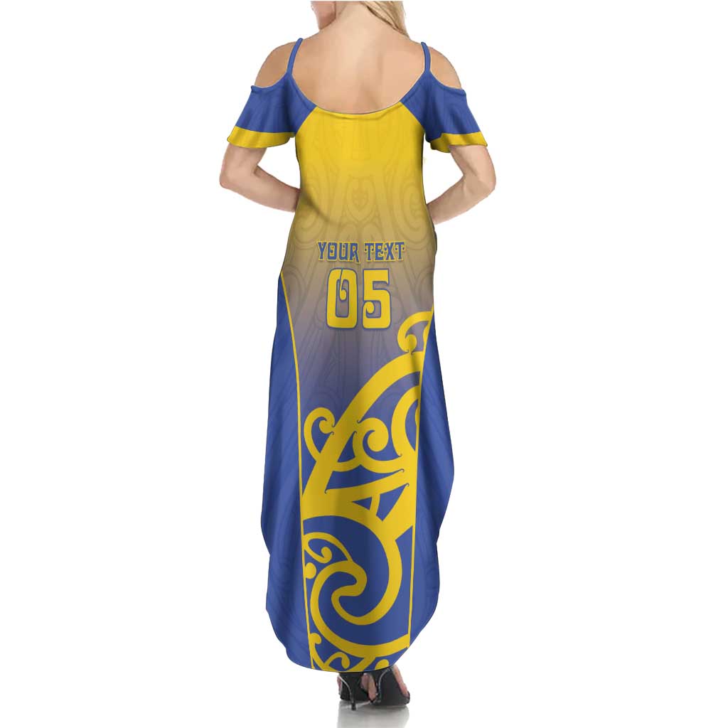 Custom James Cook High School Summer Maxi Dress Maori Koru Pattern