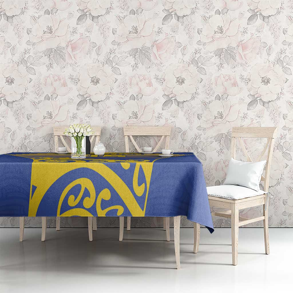 Custom James Cook High School Tablecloth Maori Koru Pattern