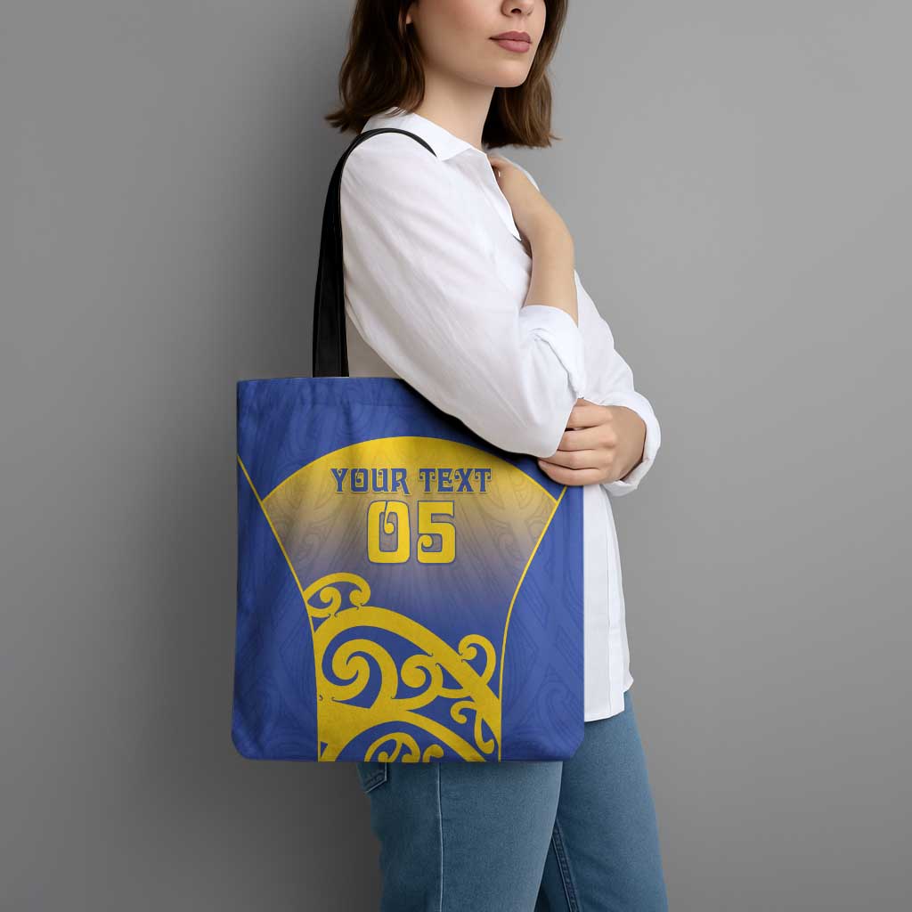 Custom James Cook High School Tote Bag Maori Koru Pattern