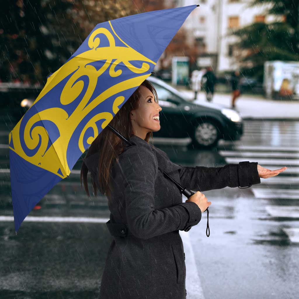 Custom James Cook High School Umbrella Maori Koru Pattern
