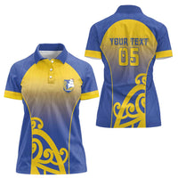 Custom James Cook High School Women Polo Shirt Maori Koru Pattern