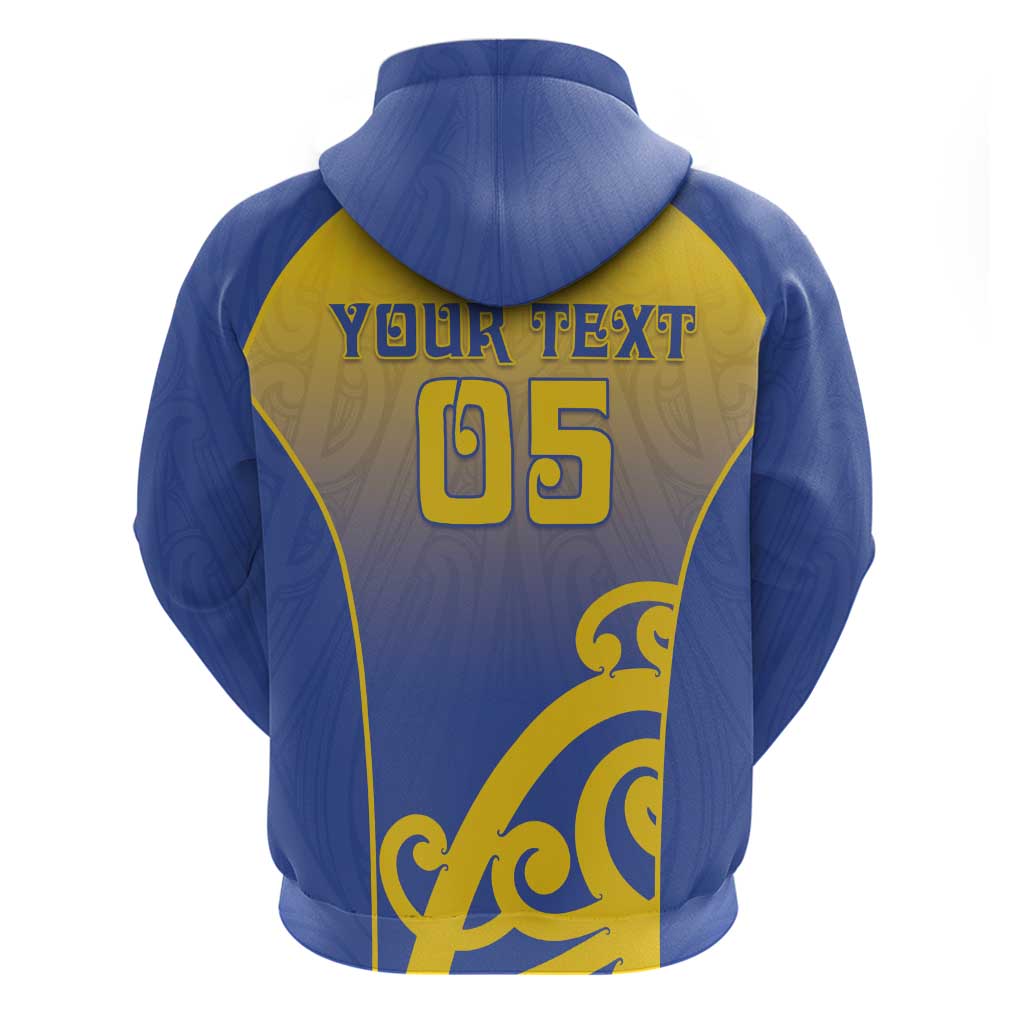 Custom James Cook High School Zip Hoodie Maori Koru Pattern