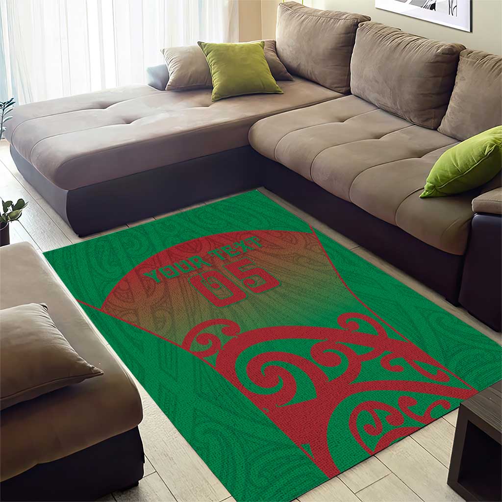 Custom Onehunga High School Area Rug Maori Koru Pattern