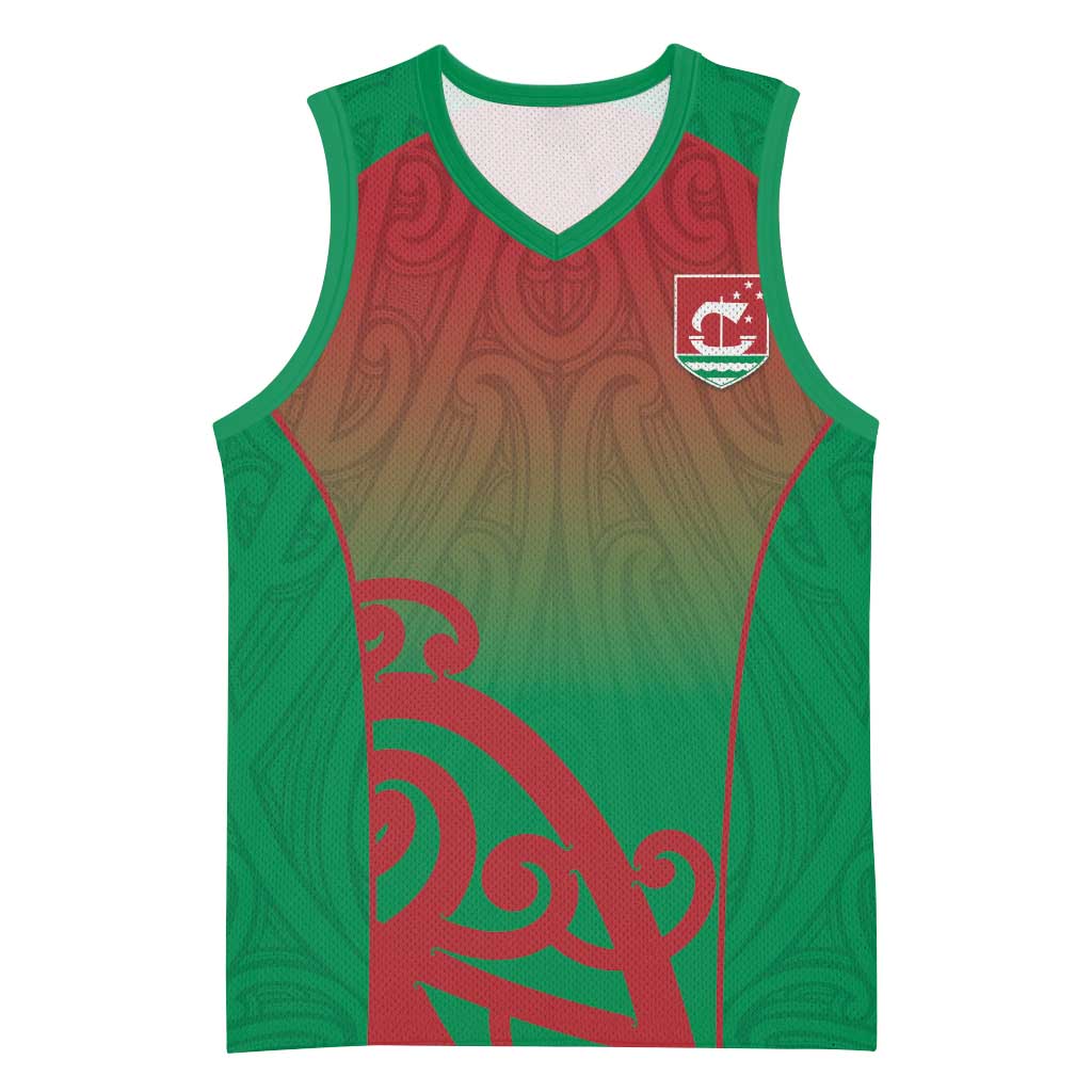 Custom Onehunga High School Basketball Jersey Maori Koru Pattern