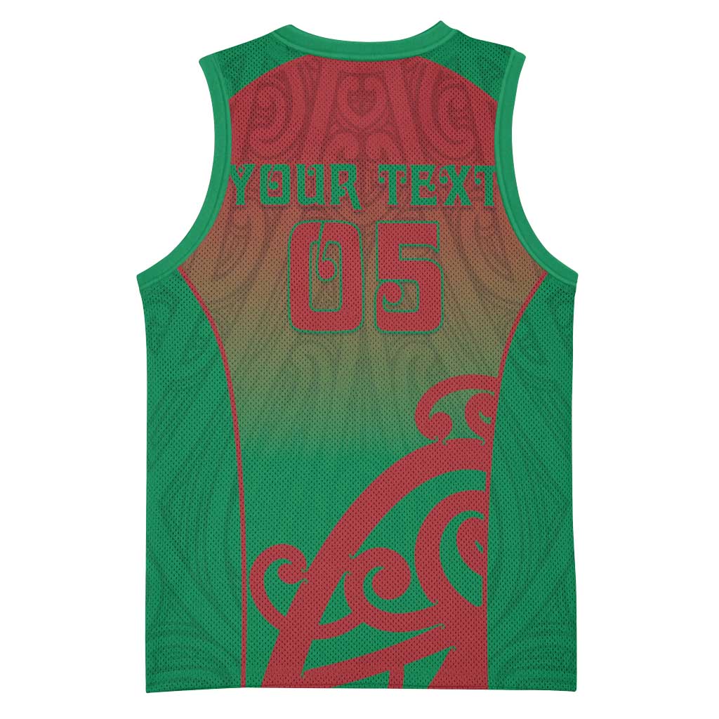 Custom Onehunga High School Basketball Jersey Maori Koru Pattern