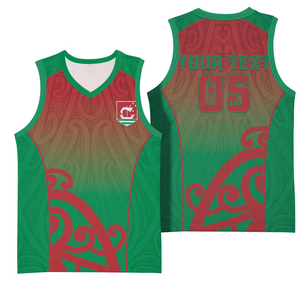 Custom Onehunga High School Basketball Jersey Maori Koru Pattern