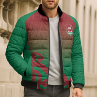 Custom Onehunga High School Bomber Puffer Jacket Maori Koru Pattern