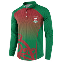 Custom Onehunga High School Button Sweatshirt Maori Koru Pattern