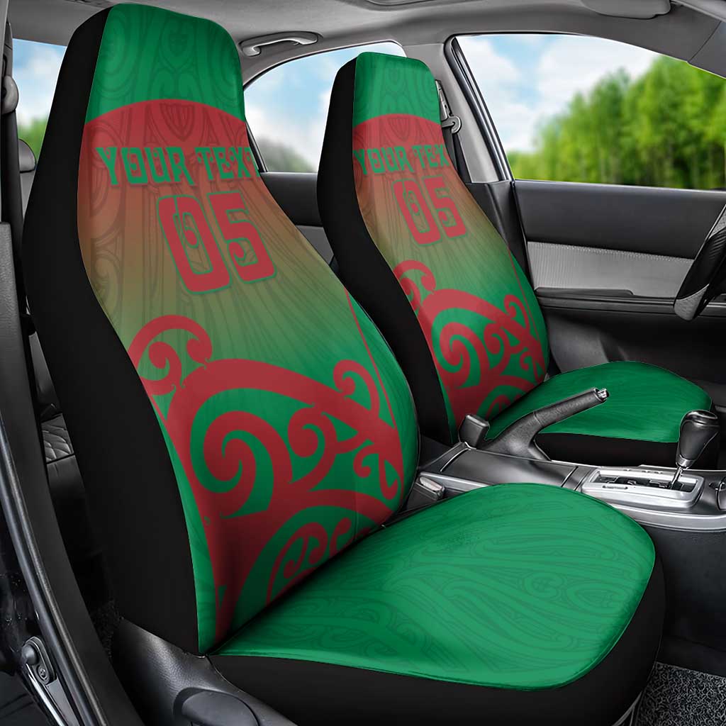 Custom Onehunga High School Car Seat Cover Maori Koru Pattern