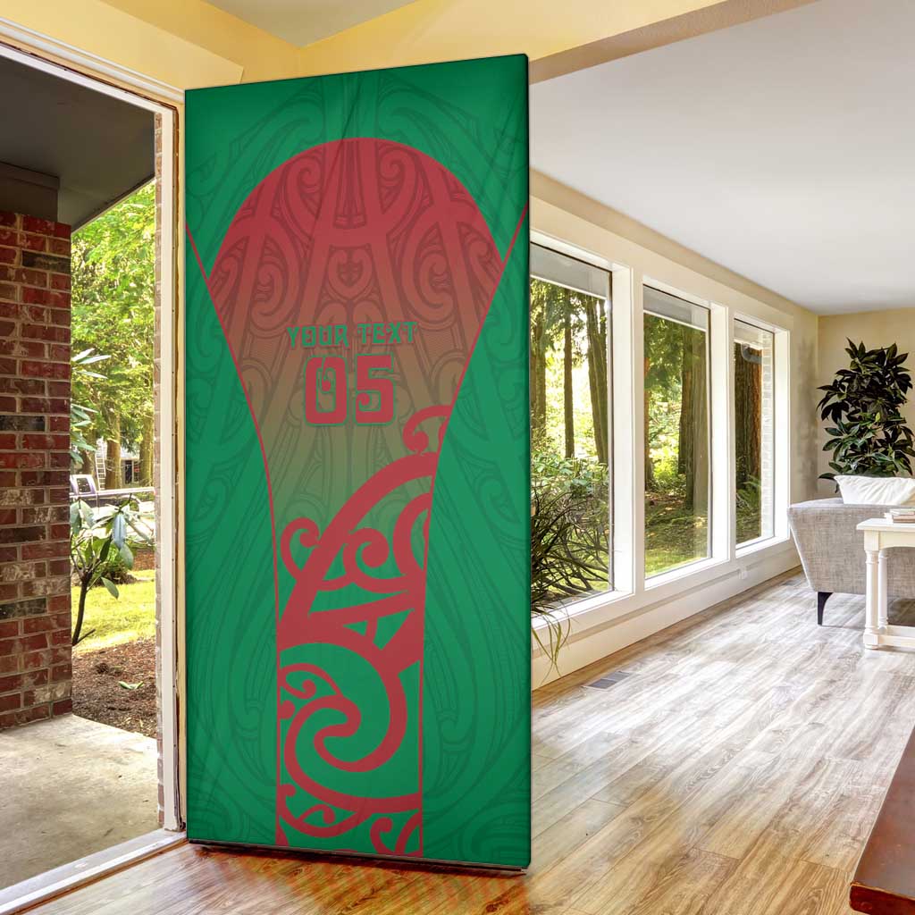 Custom Onehunga High School Door Cover Maori Koru Pattern