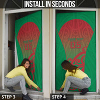 Custom Onehunga High School Door Cover Maori Koru Pattern