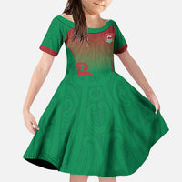 Custom Onehunga High School Family Matching Summer Maxi Dress and Hawaiian Shirt Maori Koru Pattern