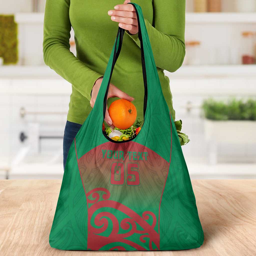 Custom Onehunga High School Grocery Bag Maori Koru Pattern