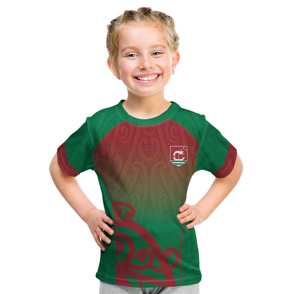 Custom Onehunga High School Kid T Shirt Maori Koru Pattern