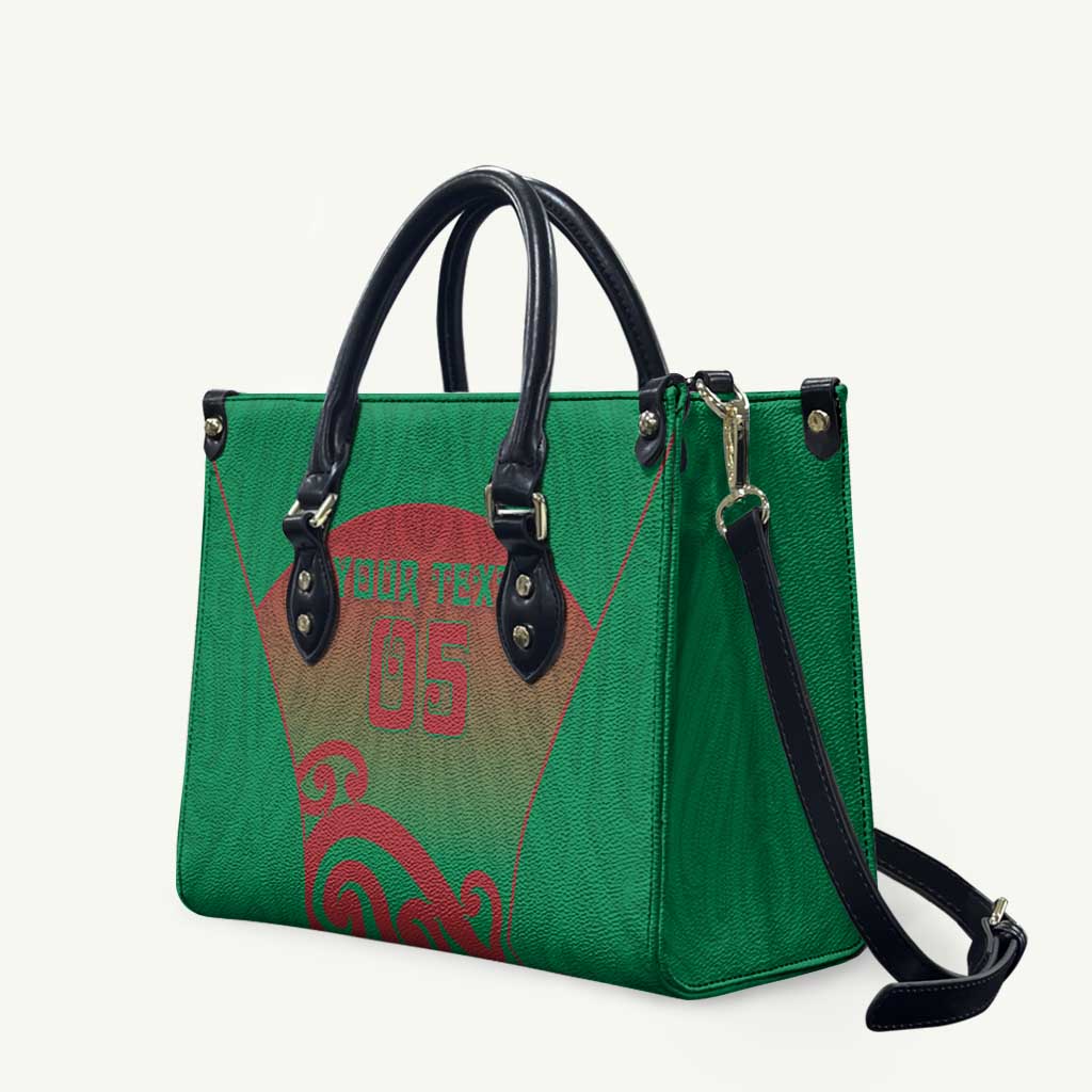 Custom Onehunga High School Leather Bag Maori Koru Pattern