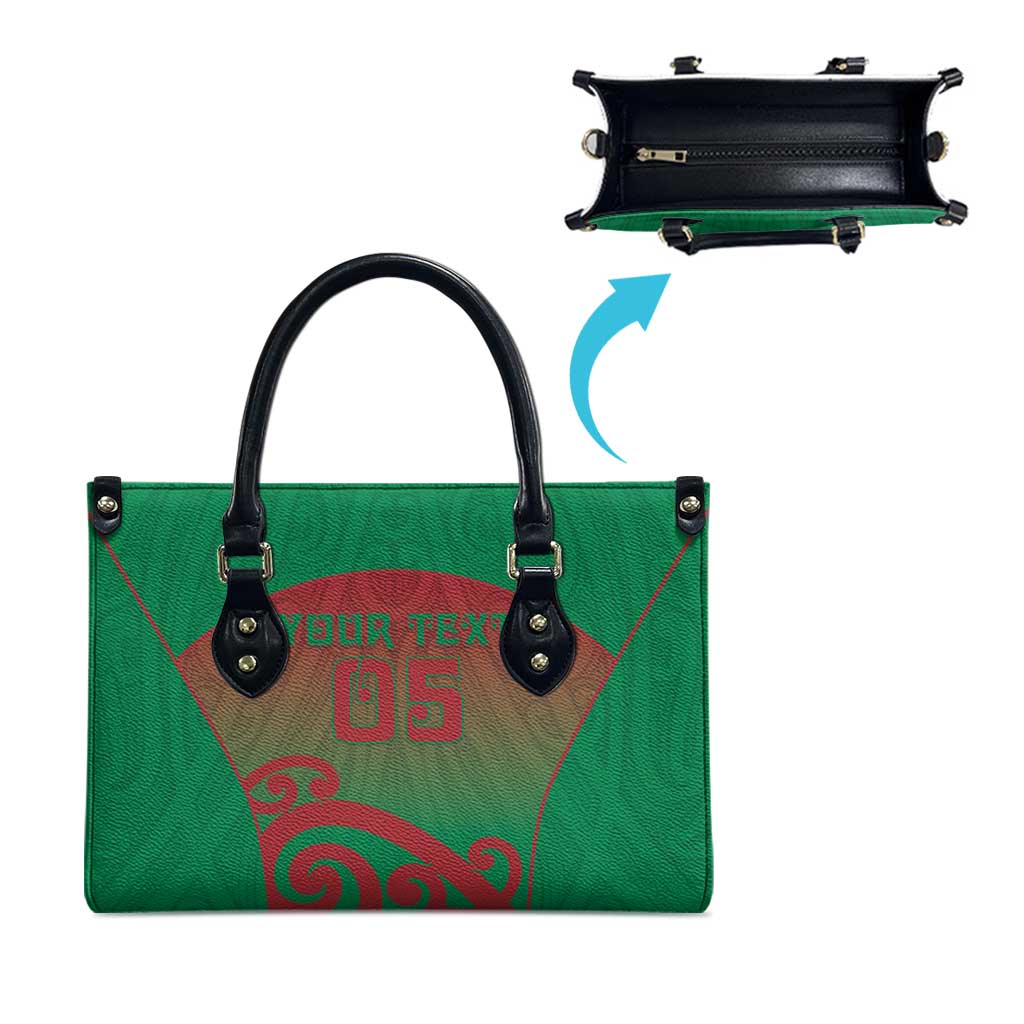 Custom Onehunga High School Leather Bag Maori Koru Pattern