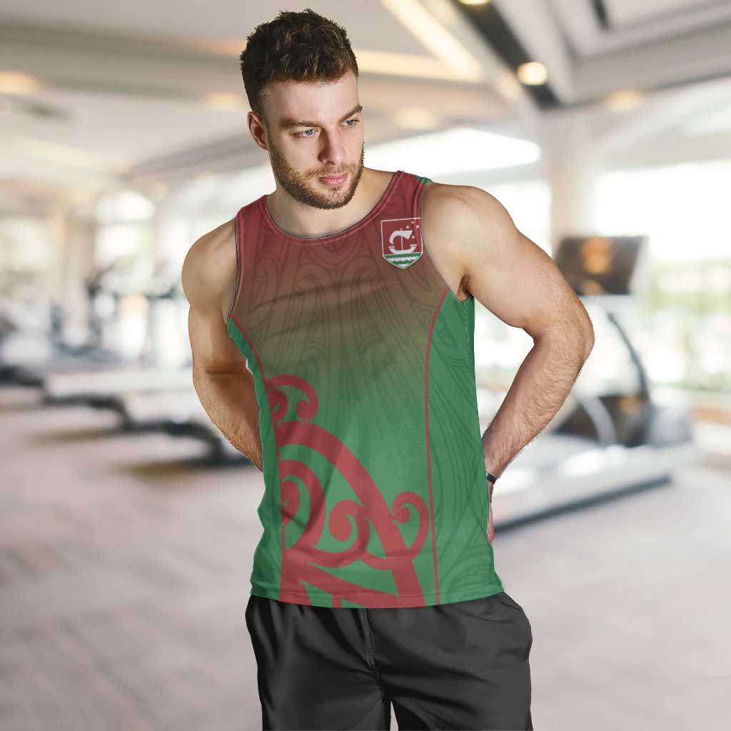 Custom Onehunga High School Men Tank Top Maori Koru Pattern