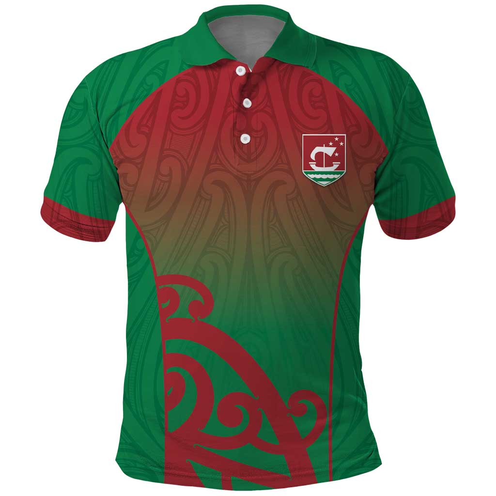 Custom Onehunga High School Polo Shirt Maori Koru Pattern