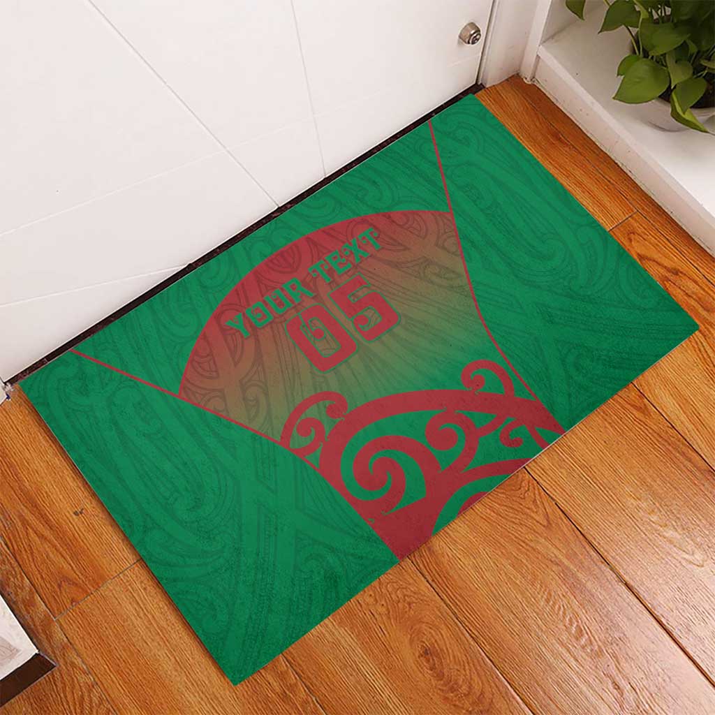 Custom Onehunga High School Rubber Doormat Maori Koru Pattern