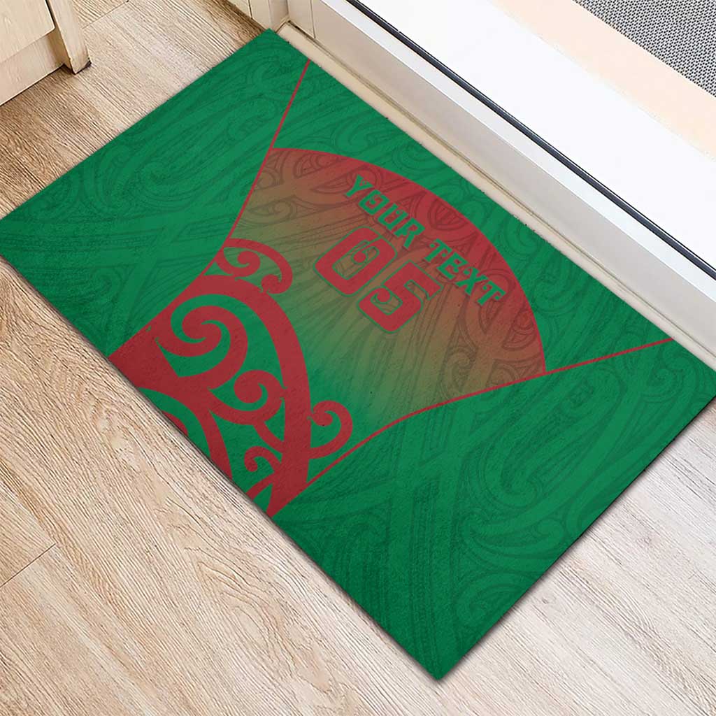 Custom Onehunga High School Rubber Doormat Maori Koru Pattern