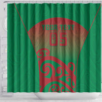 Custom Onehunga High School Shower Curtain Maori Koru Pattern