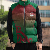 Custom Onehunga High School Sleeveless Puffer Jacket Maori Koru Pattern