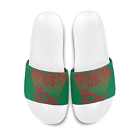 Custom Onehunga High School Slide Sandals Maori Koru Pattern
