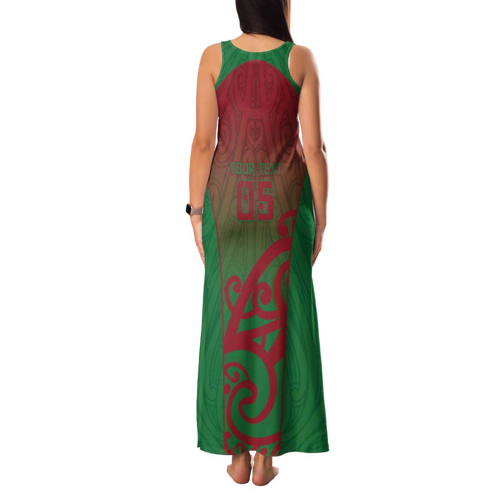 Custom Onehunga High School Tank Maxi Dress Maori Koru Pattern
