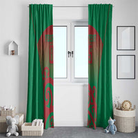 Custom Onehunga High School Window Curtain Maori Koru Pattern