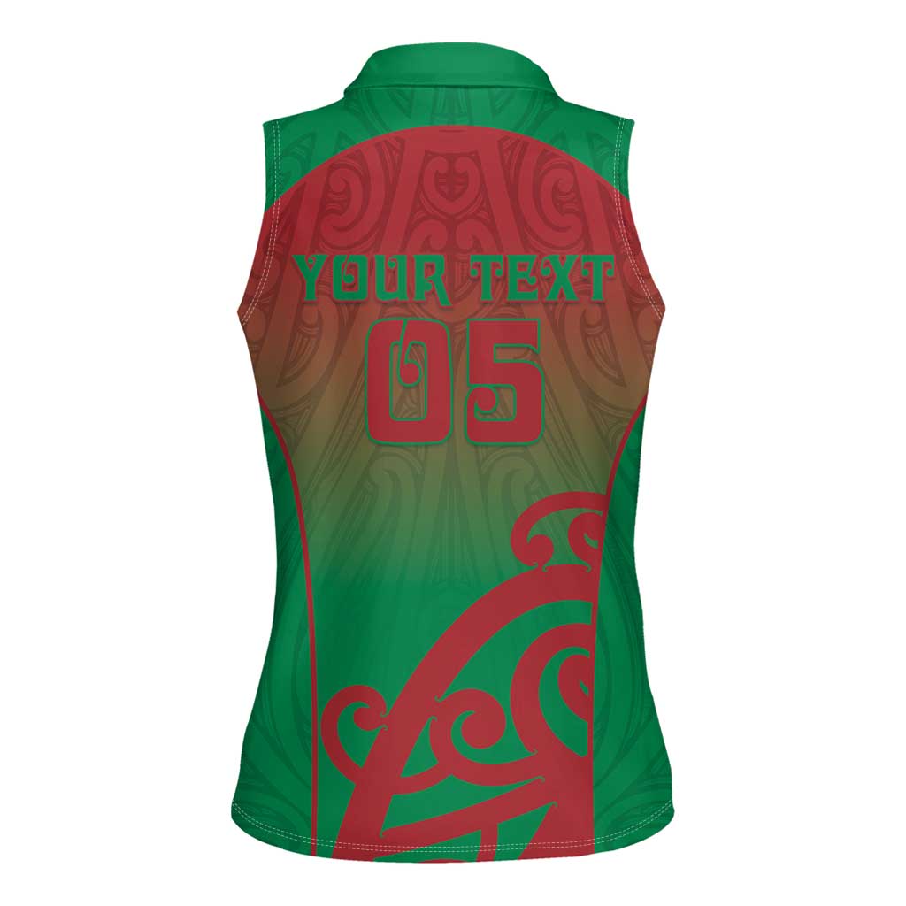 Custom Onehunga High School Women Sleeveless Polo Shirt Maori Koru Pattern