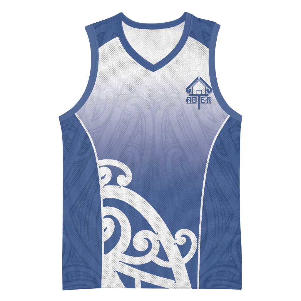 Custom New Zealand Aotea College Basketball Jersey Maori Koru Pattern