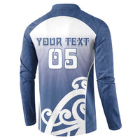 Custom New Zealand Aotea College Button Sweatshirt Maori Koru Pattern