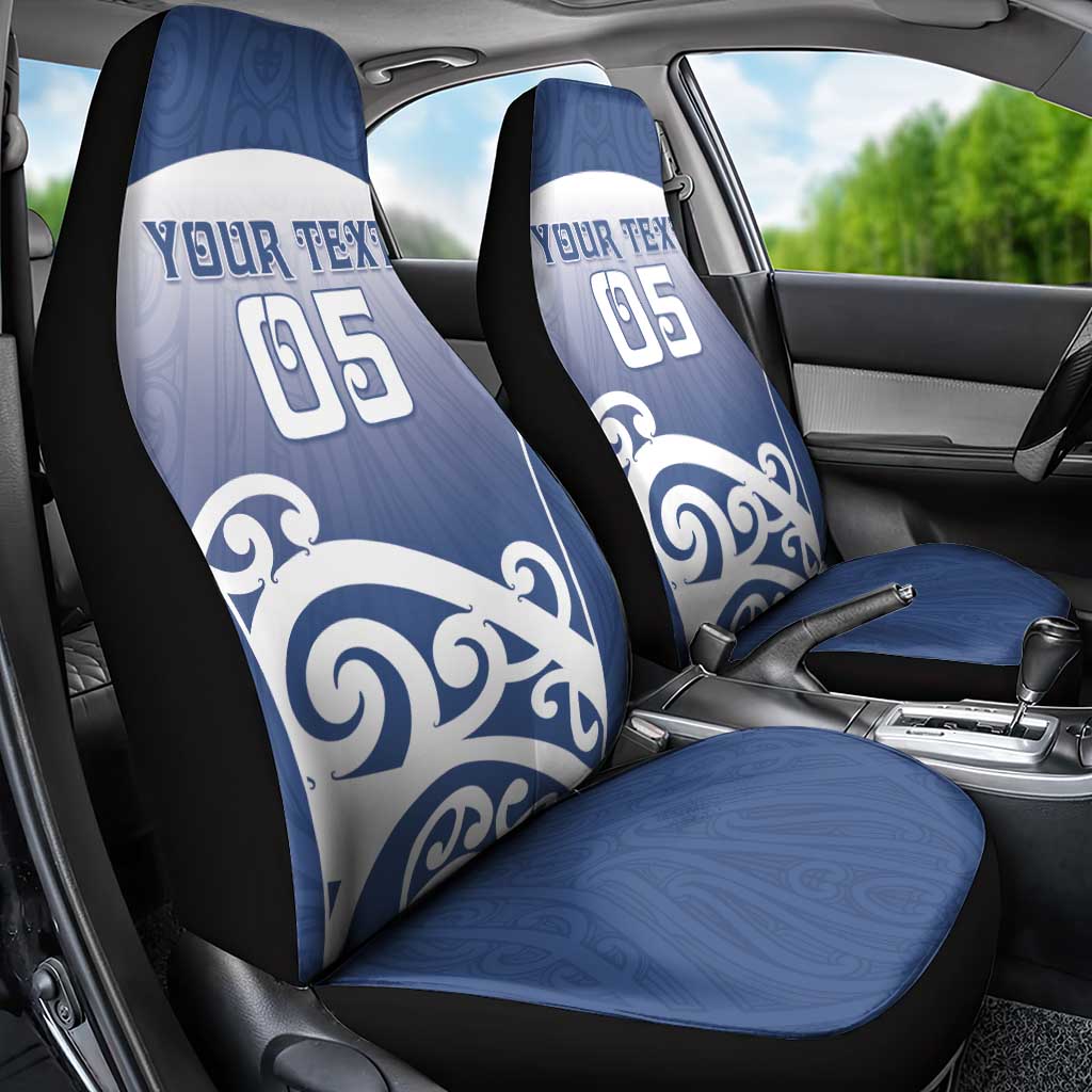 Custom New Zealand Aotea College Car Seat Cover Maori Koru Pattern