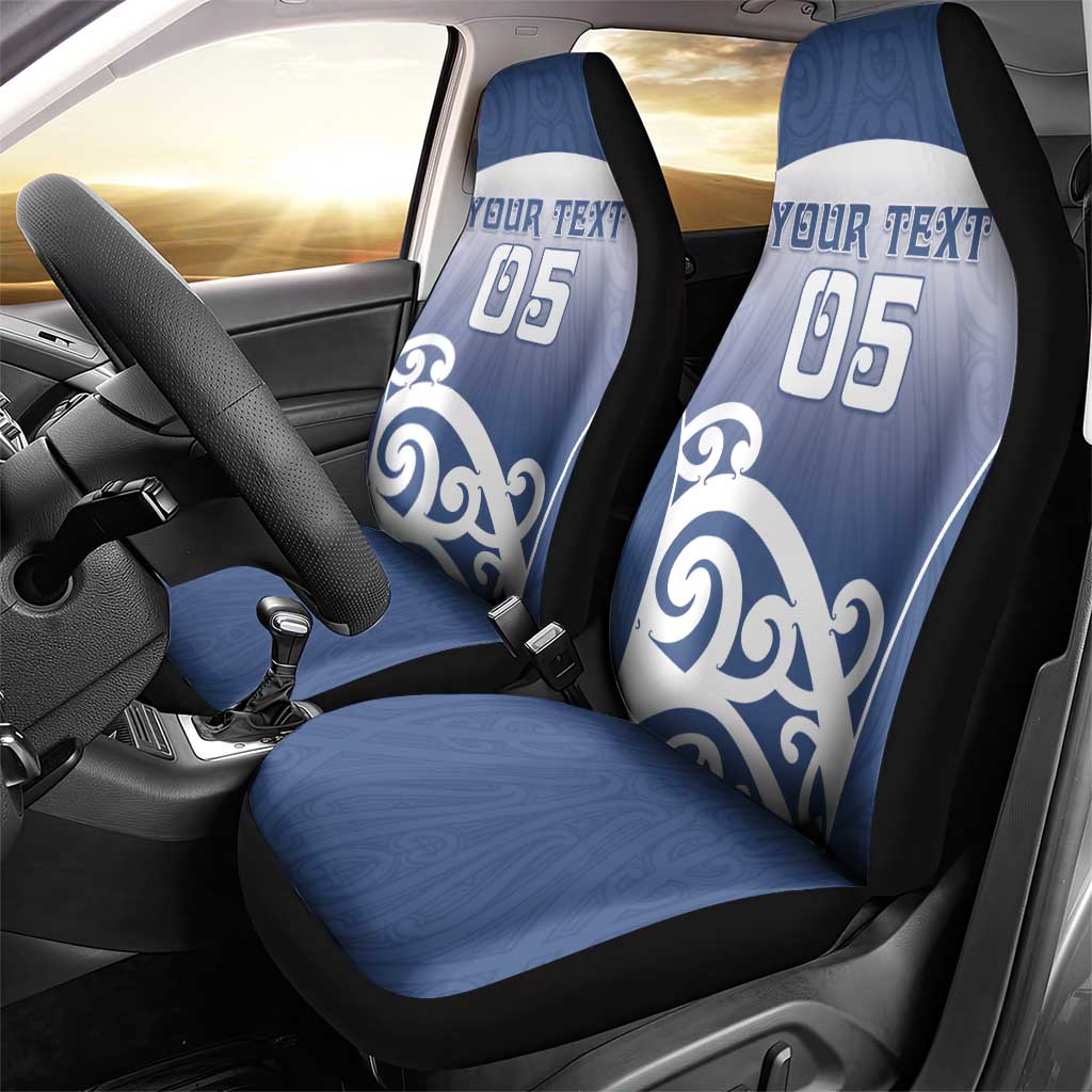 Custom New Zealand Aotea College Car Seat Cover Maori Koru Pattern