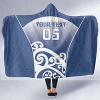 Custom New Zealand Aotea College Hooded Blanket Maori Koru Pattern