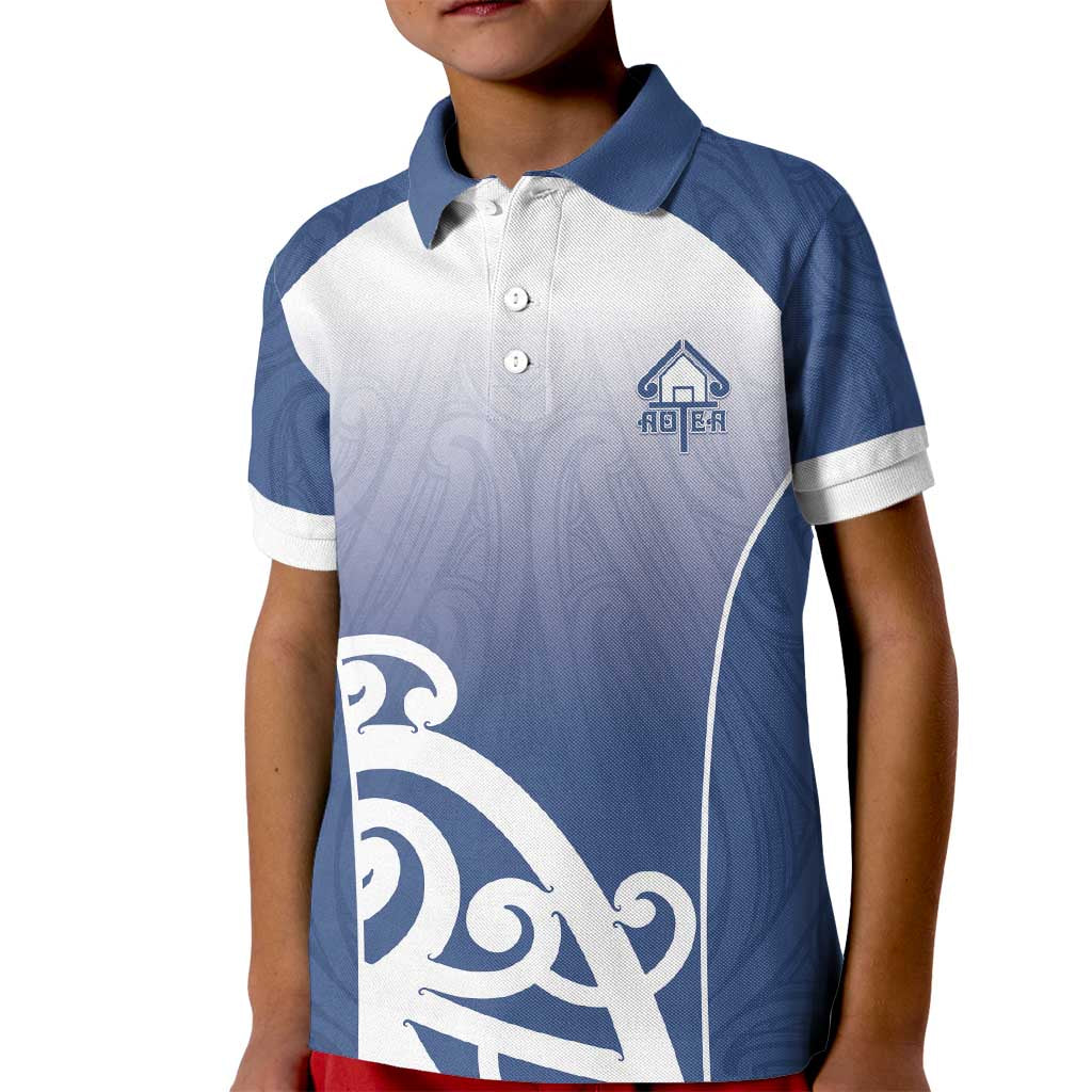 Custom New Zealand Aotea College Kid Polo Shirt Maori Koru Pattern