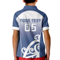 Custom New Zealand Aotea College Kid Polo Shirt Maori Koru Pattern