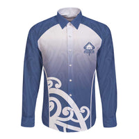 Custom New Zealand Aotea College Long Sleeve Button Shirt Maori Koru Pattern
