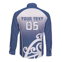 Custom New Zealand Aotea College Long Sleeve Button Shirt Maori Koru Pattern