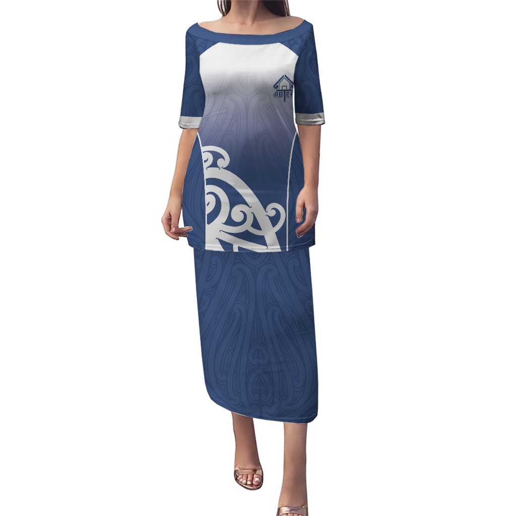 Custom New Zealand Aotea College Puletasi Maori Koru Pattern